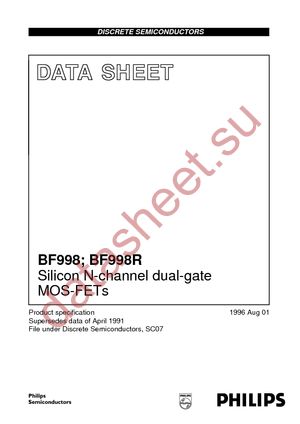 BF998 T/R datasheet  